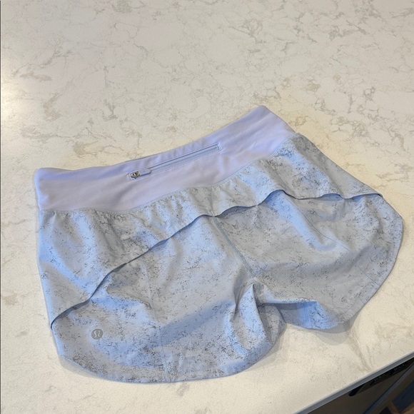 Lululemon Speed Up Mid Rise Short 4" Lined size 4 Gravel Dust Pastel Blue Purple - Picture 13 of 14